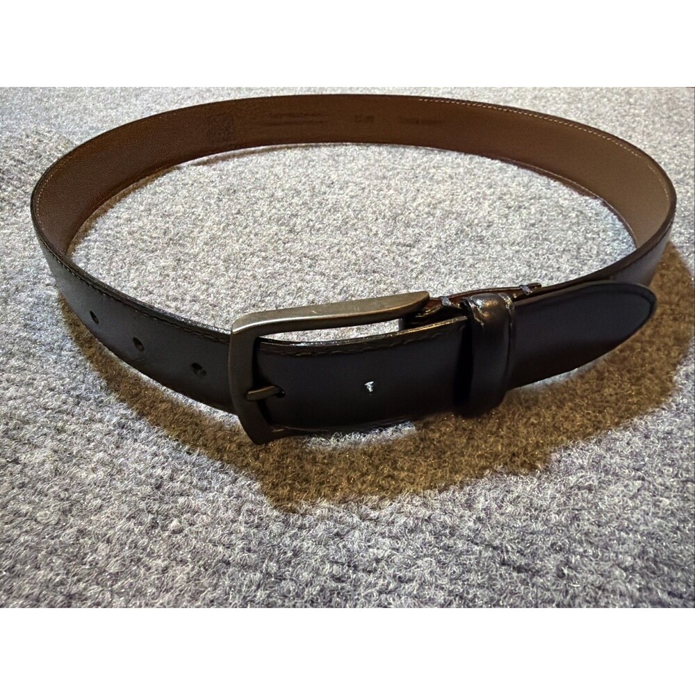 Jos.A.Bank Genuine Leather Belt 32/80 Handcrafted in Italy 23045-001 Black